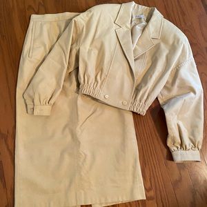 VINTAGE Skirt and Cropped Blazer Set, Size 6